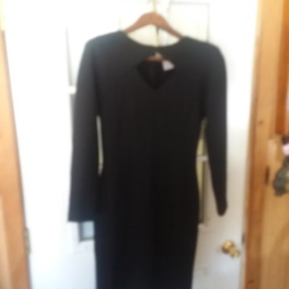 Sz 8  Adrienne Vittadini Stretch Wool Dress VGC
